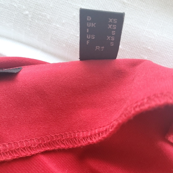 Esprit Collection Red Asymmetrical Ruched Midi Stretch Dress XS - Picture 7 of 7